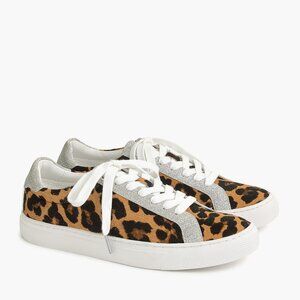 NIB - J. CREW Saturday sneakers in leopard calf hair